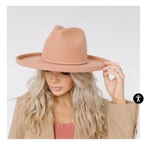 GIGI PIP - THE CARA LOREN PENCIL BRIM HAT + MATCHING BAND - DUSTY PINK